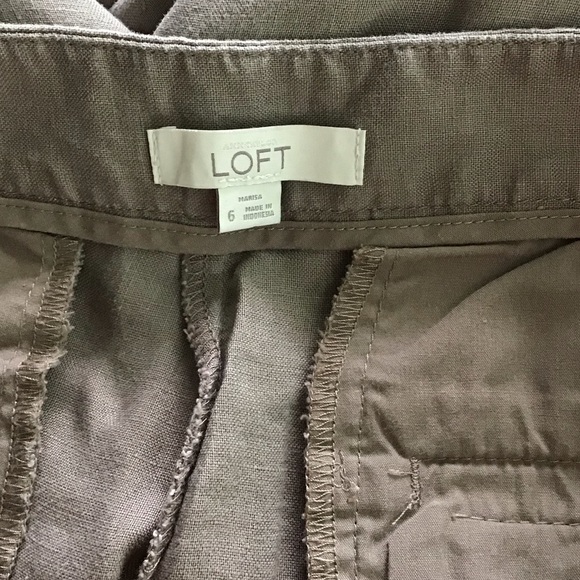 LOFT  Marisa Cuffed Cropped Pants In Linen - Picture 5 of 6